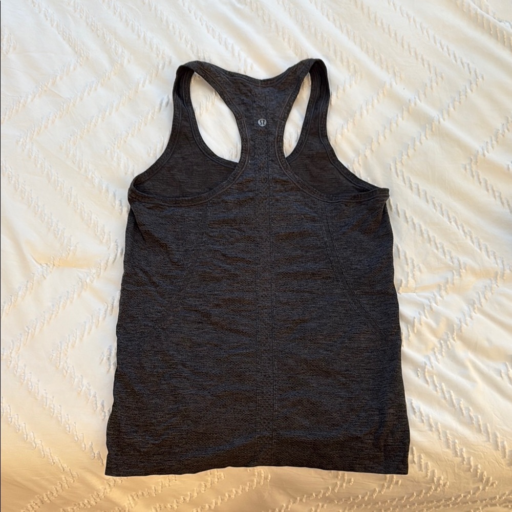 Lululemon Athletica Black Fitted Backless Tank Top